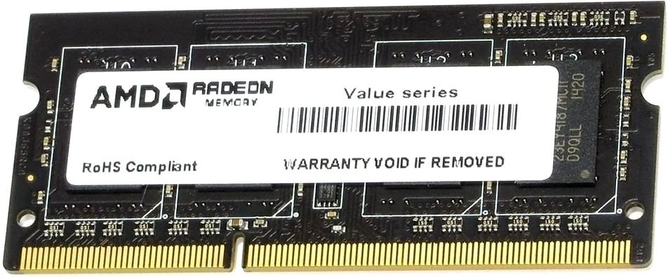 

Оперативная память AMD 8Gb DDR-III 1333MHz SO-DIMM (R338G1339S2S-UO), Radeon R3 Value Series