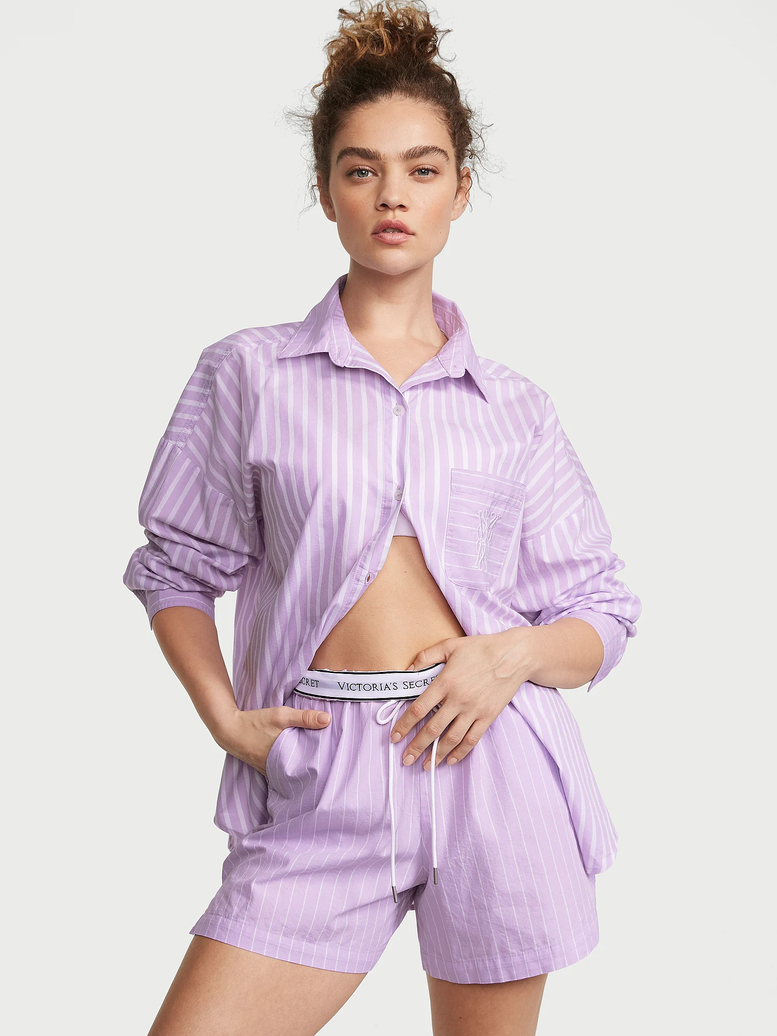 Пижама женская Victorias Secret 11237862 фиолетовая М
