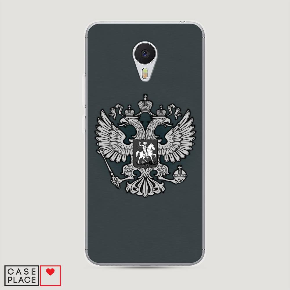 

Чехол Awog на Meizu M3 "Герб России серый", 70350-5