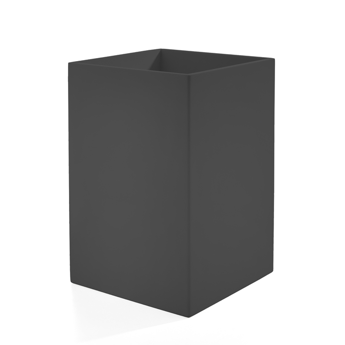 фото Ведро 3sc mood black, без крышки, 20х30х20 см, solid surface, черный матовый mn65a