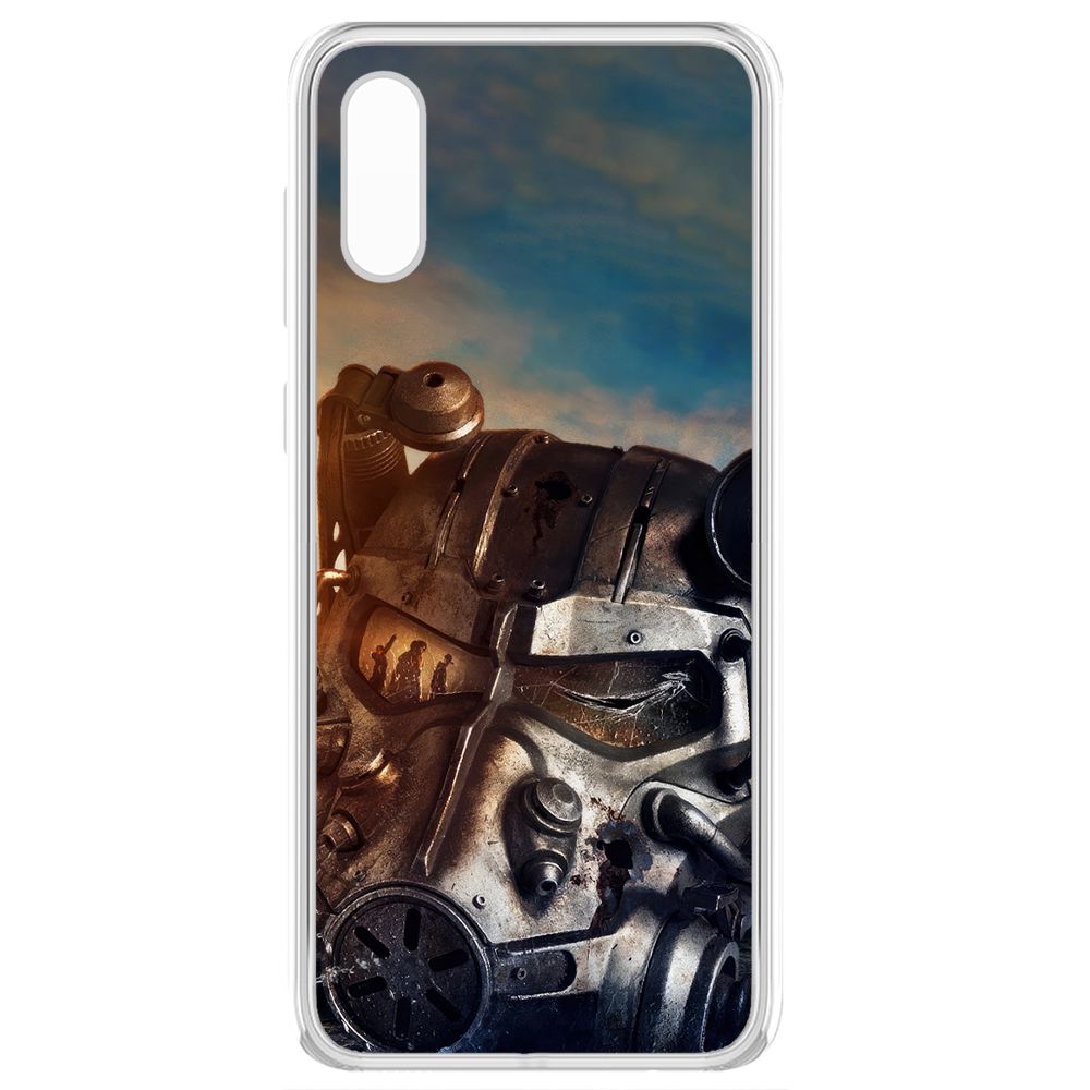 

Чехол-накладка Krutoff Clear Case Фоллаут - Шлем Т-60 для Samsung Galaxy A02 (A022), Прозрачный