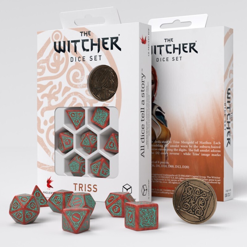 

Набор кубиков для настольных ролевых игр (Dungeons and Dragons, DnD, D&D, Pathfinder) - Wi, Красный