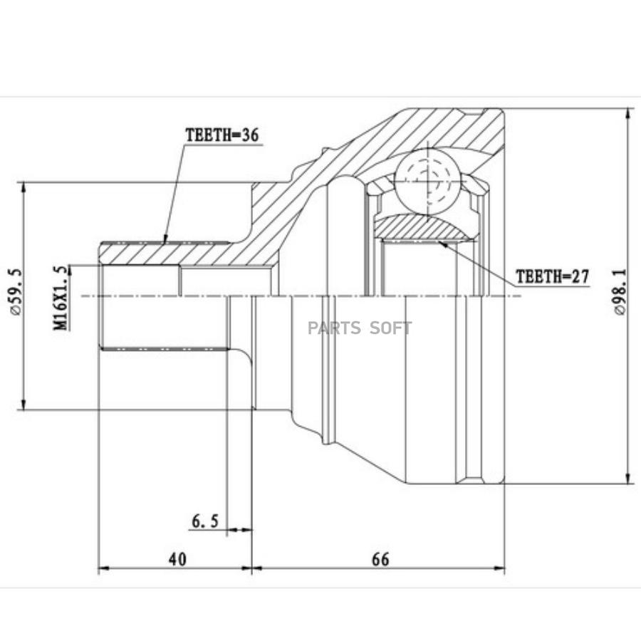 

Шрус z87470r Zikmar