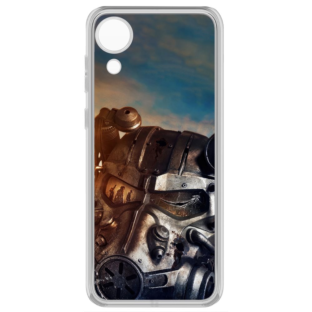 

Чехол-накладка Krutoff Clear Case Фоллаут - Шлем Т-60 для Samsung Galaxy A03 Core (A032), Прозрачный