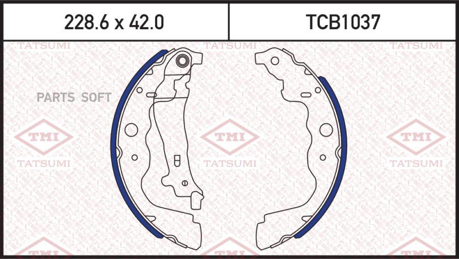 

Тормозные колодки Tatsumi барабанные TCB1037