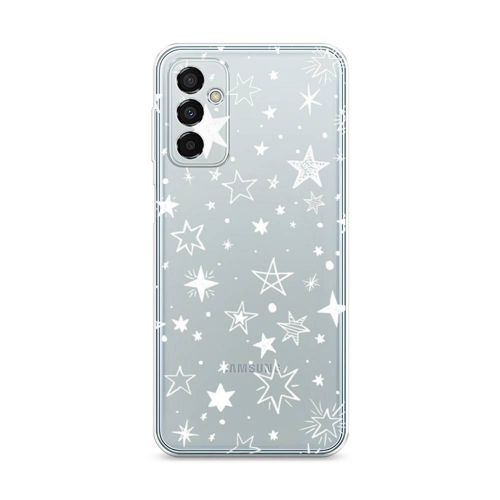 фото Силиконовый чехол "звездочки графика белая" на samsung galaxy m23 5g awog