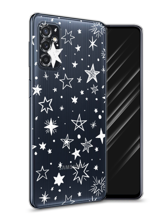 

Чехол Awog на Samsung Galaxy M52 / Самсунг M52 "Звездочки графика белая", Разноцветный, 2104350-7