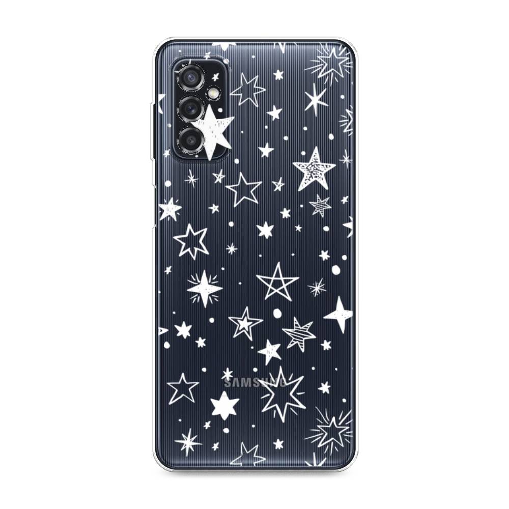 фото Силиконовый чехол "звездочки графика белая" на samsung galaxy m52 awog