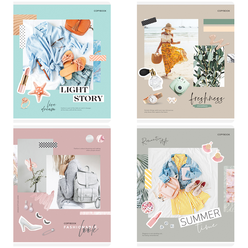 

Тетрадь 48л А5 клетка Greenwich Line New life style глянцевая ламинация 70г/м2 (5шт)