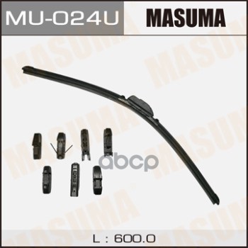 

Mu-024u_щетка Стеклоочистителя Плоская! 600mm Бескаркасная Универсальная Masuma арт. MU024