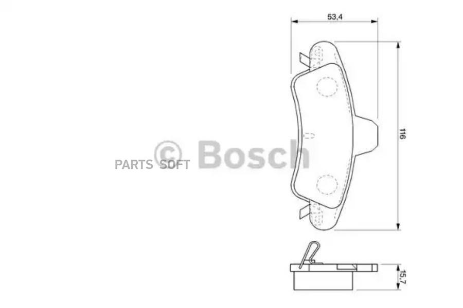 

Тормозные колодки Bosch задние дисковые 986424744