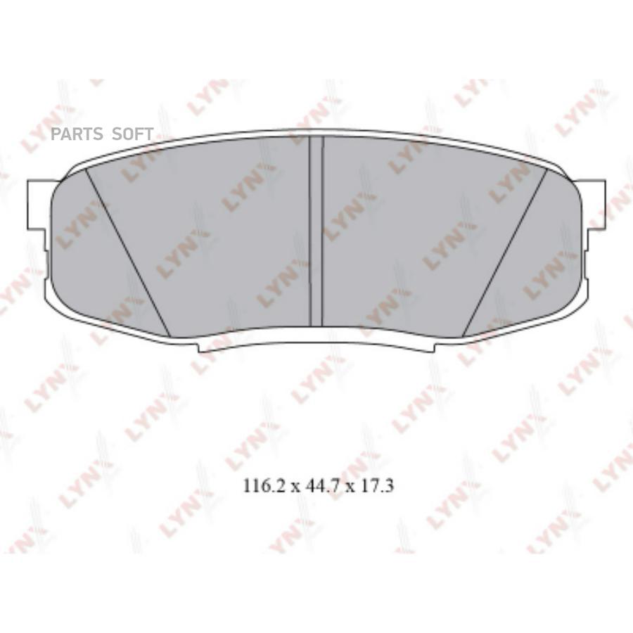 

Тормозные колодки LYNXauto задние дисковые BD7581