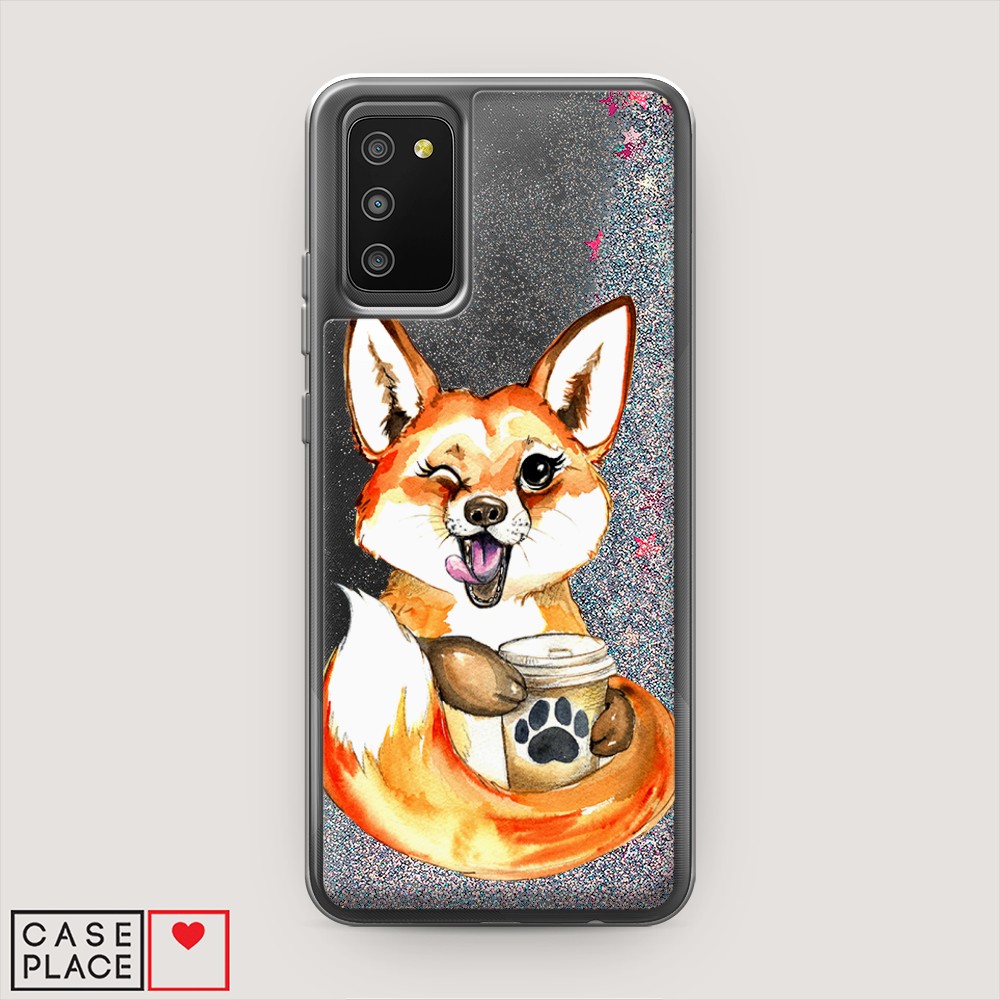 

Чехол Awog на Samsung Galaxy A02s / Самсунг A02s "Подмигивающая лиса с кофе", Разноцветный, 2102391-1