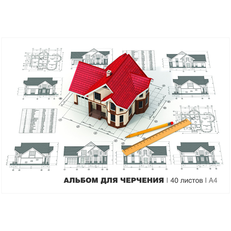 

Альбом для черчения 40л., А4, ArtSpace, на склейке, 160г/м2, (5шт.)