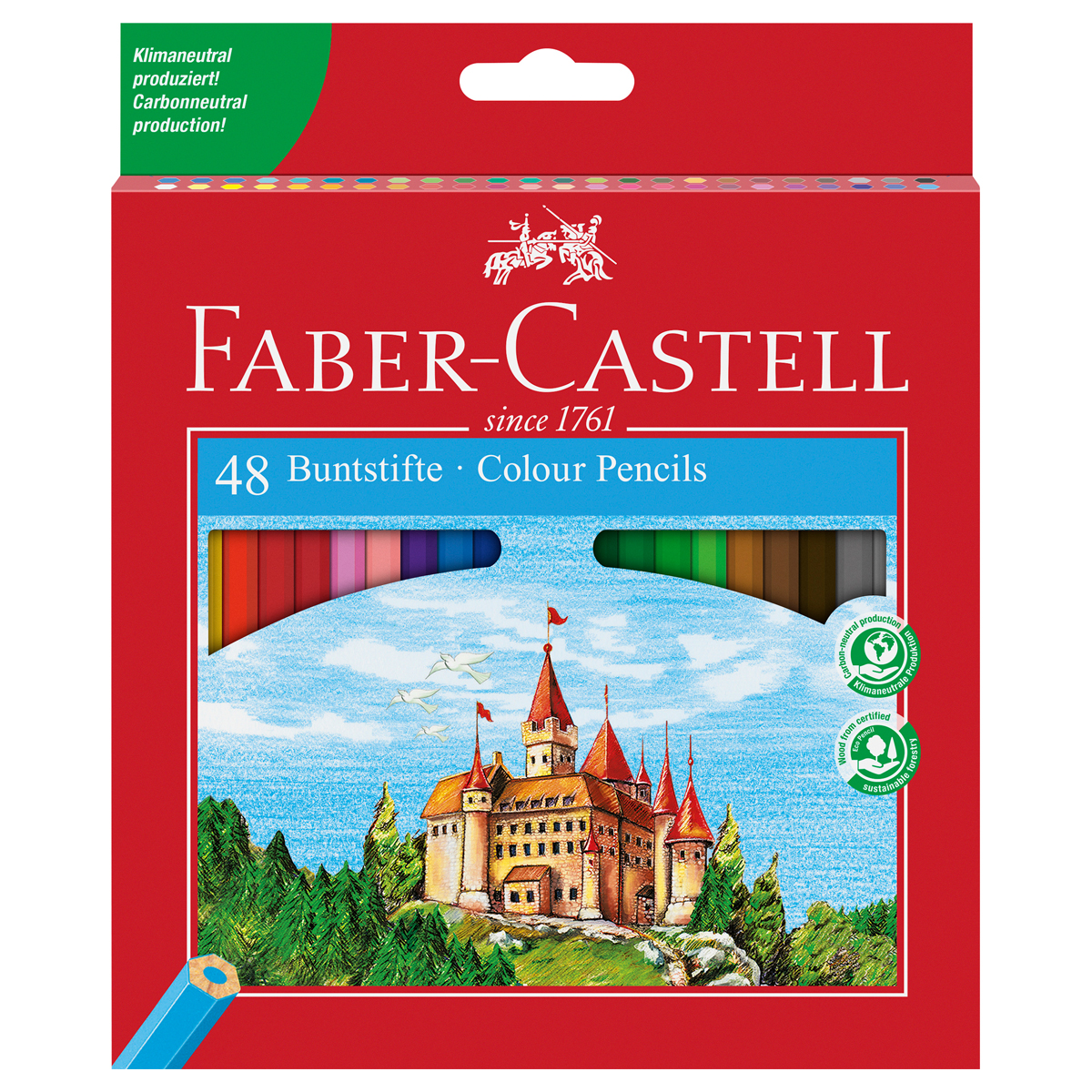 

Цветные карандаши Faber Castell ECO Замок с точилкой 120148 48 цветов, Белый;голубой;желтый;зеленый;коричневый;красный;оранжевый;розовый;серый;синий;фиолетовый;черный, Замок