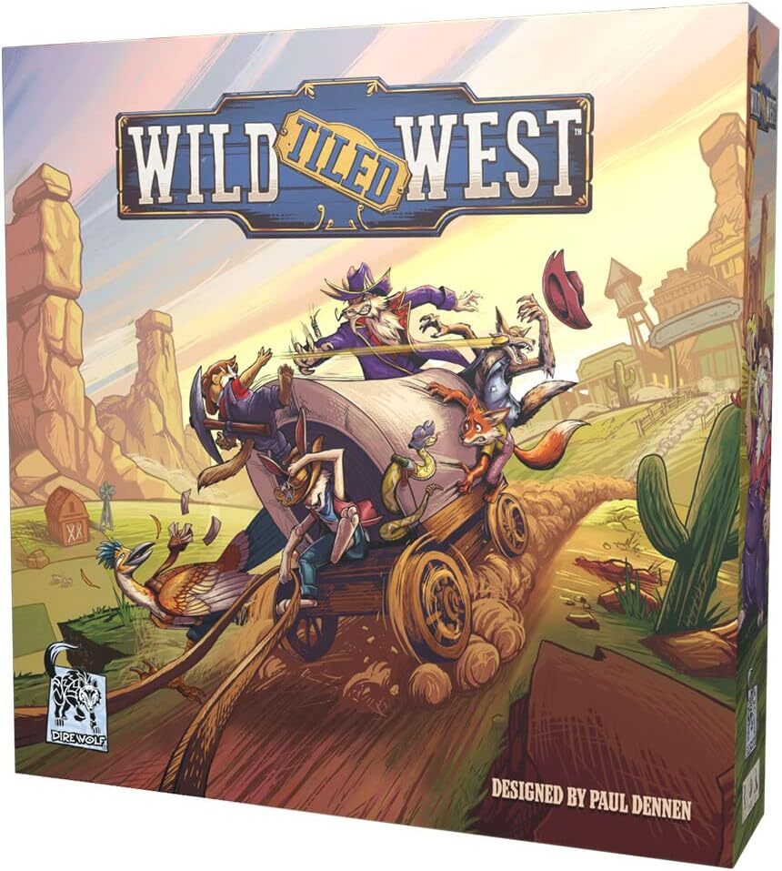 Настольная игра Dire Wolf DWD07000 Wild Tiled West на английском языке настольная игра mindclash games cerebria the inside world cer02 на английском языке