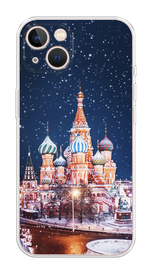 

Чехол Homey на Apple iPhone 13 "Москва 1", Коричневый;синий;белый, 14250-1