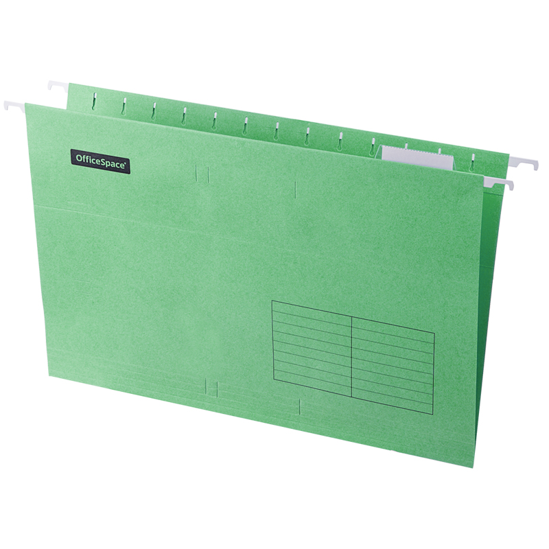 

Подвесная папка OfficeSpace Foolscap (365*240мм), зеленая, (10шт.), Зеленый