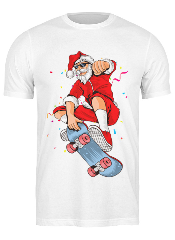 Футболка мужская Printio Extreme santa белая S