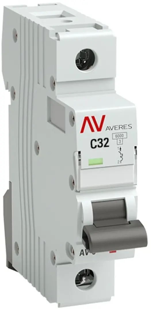 Автоматический выключатель EKF Averes AV-6 1P C32 А 6 кА mcb6-1-32C-av