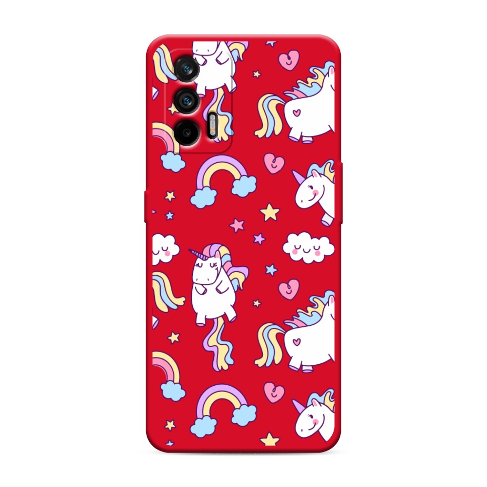 

Матовый силиконовый чехол "Sweet unicorns dreams" на Realme Q3 Pro, Sweet unicorns dreams