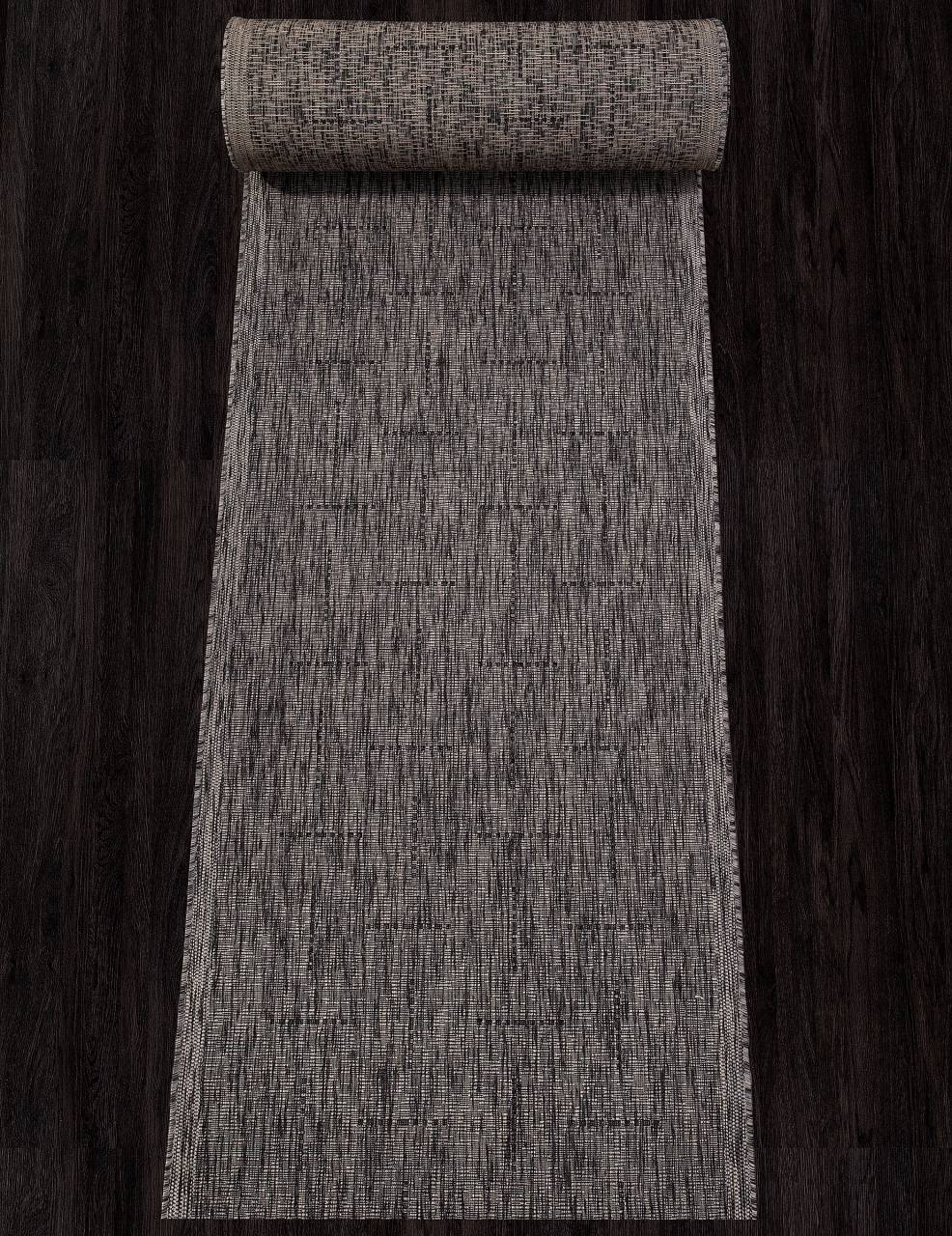 фото Ковровая дорожка vegas s008 d.gray-black merinos