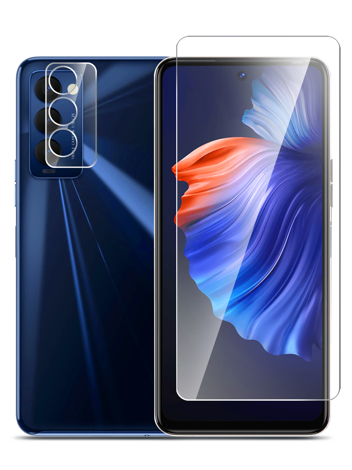 

Гибридное защитное стекло Brozo на экран и камеру Tecno Camon 18/ 18P, Tecno Camon 18/ 18P