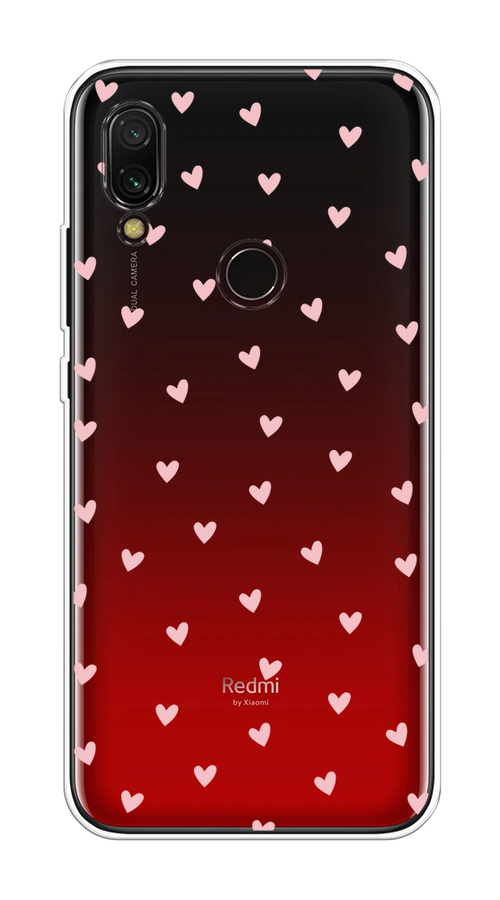 

Чехол на Xiaomi Redmi 7 "Розовые сердечки паттерн", Розовый;прозрачный, 35050-1