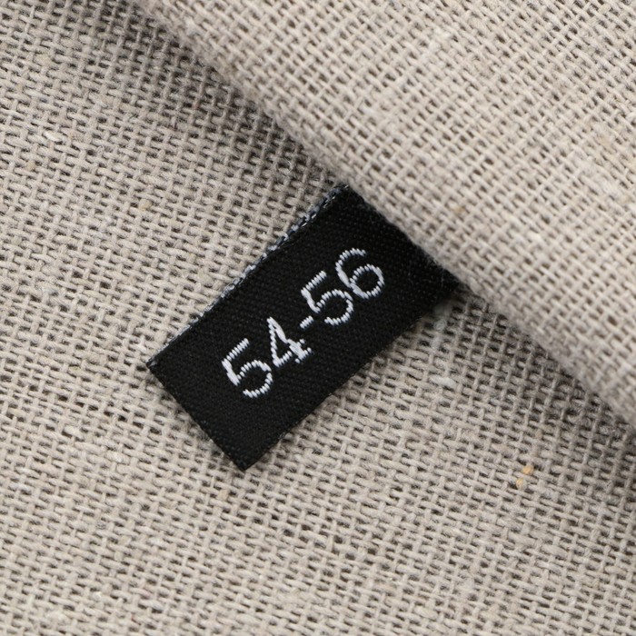 Нашивка текстильная 54-56, 5 х 1.1 см, цвет чёрный 100 шт.