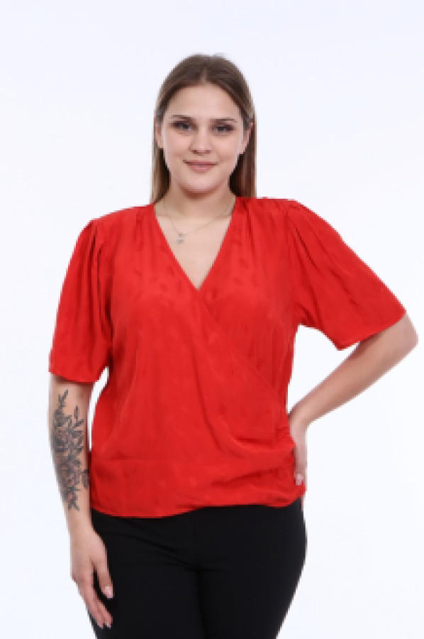 

Блуза женская My Line Moda 1363 красная 46 (доставка из-за рубежа), Красный, 1363