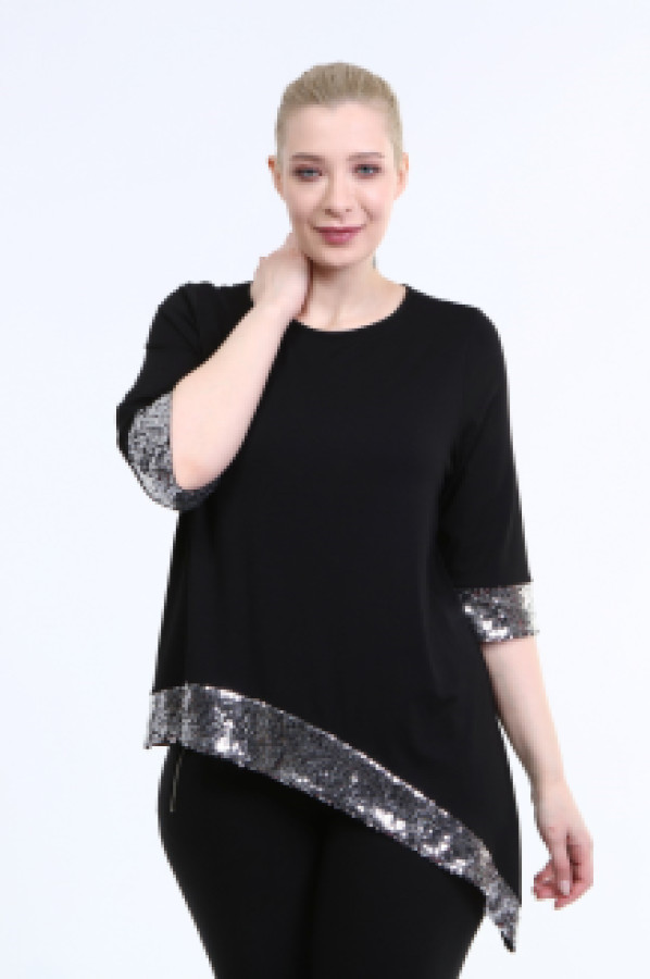 

Блуза женская My Line Moda 1391 черная 3XL (доставка из-за рубежа), 1391