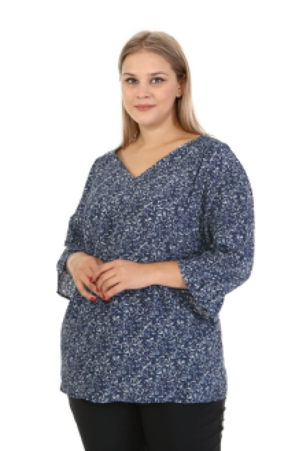 

Блуза женская My Line Moda 1468 синяя 40 (доставка из-за рубежа), Синий, 1468