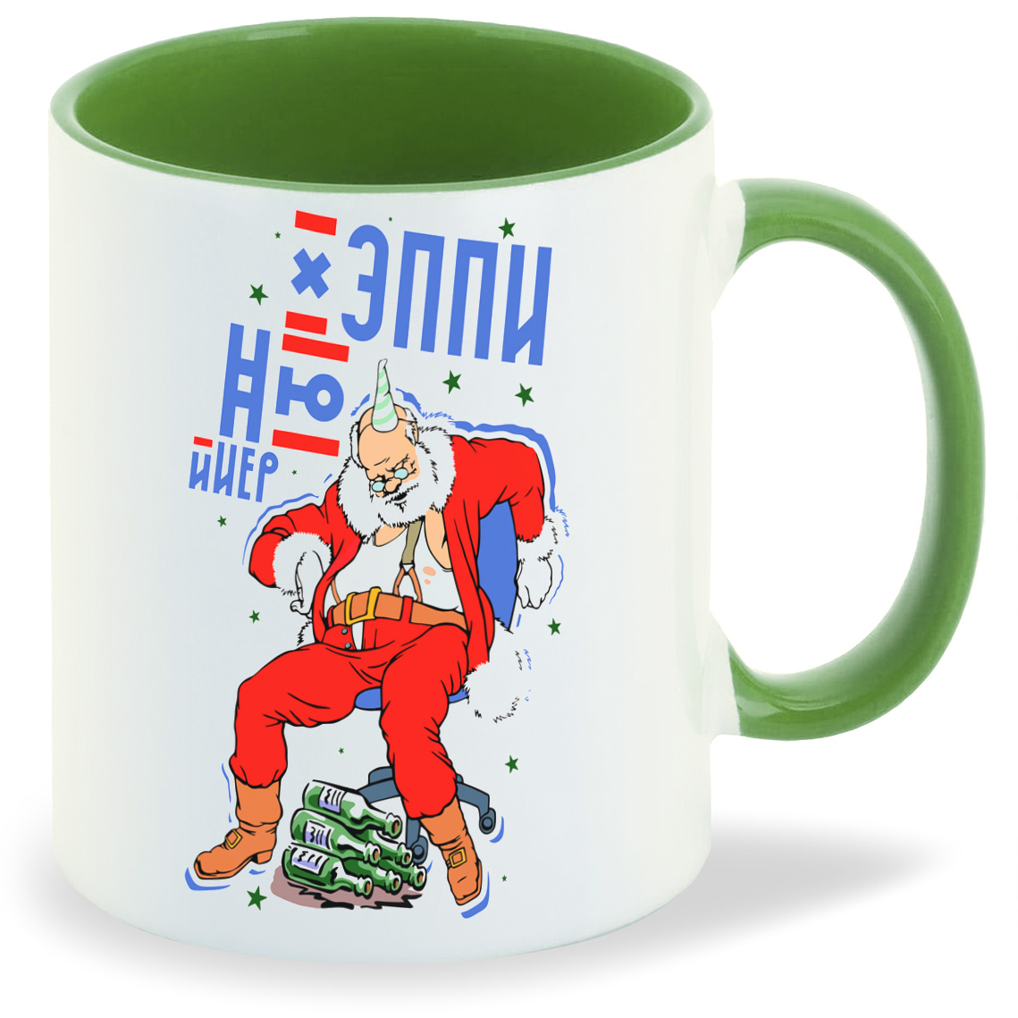 

Кружка CoolPodarok Прикол Хэппи Нью Йиир Новый год, Прикол Хэппи Нью Йиир Новый год