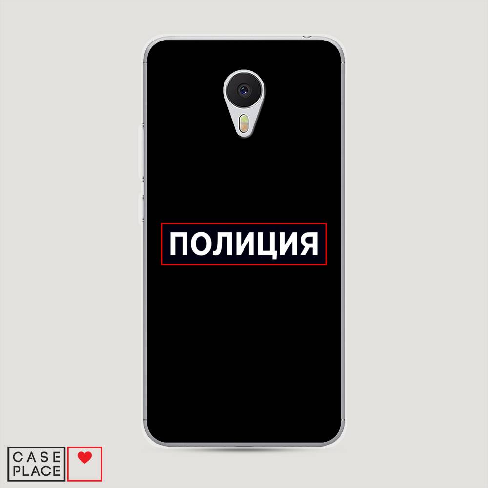

Чехол Awog на Meizu M3 "Police logo", Черный;белый;красный, 70350-5