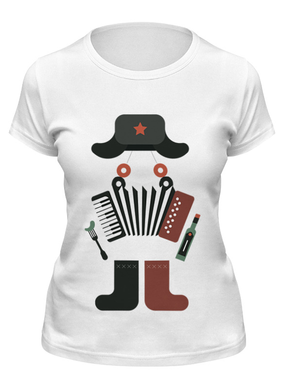 

Футболка женская Printio Осторожно, я русский (русский хипстер) белая S, Белый, Осторожно, я русский (русский хипстер)