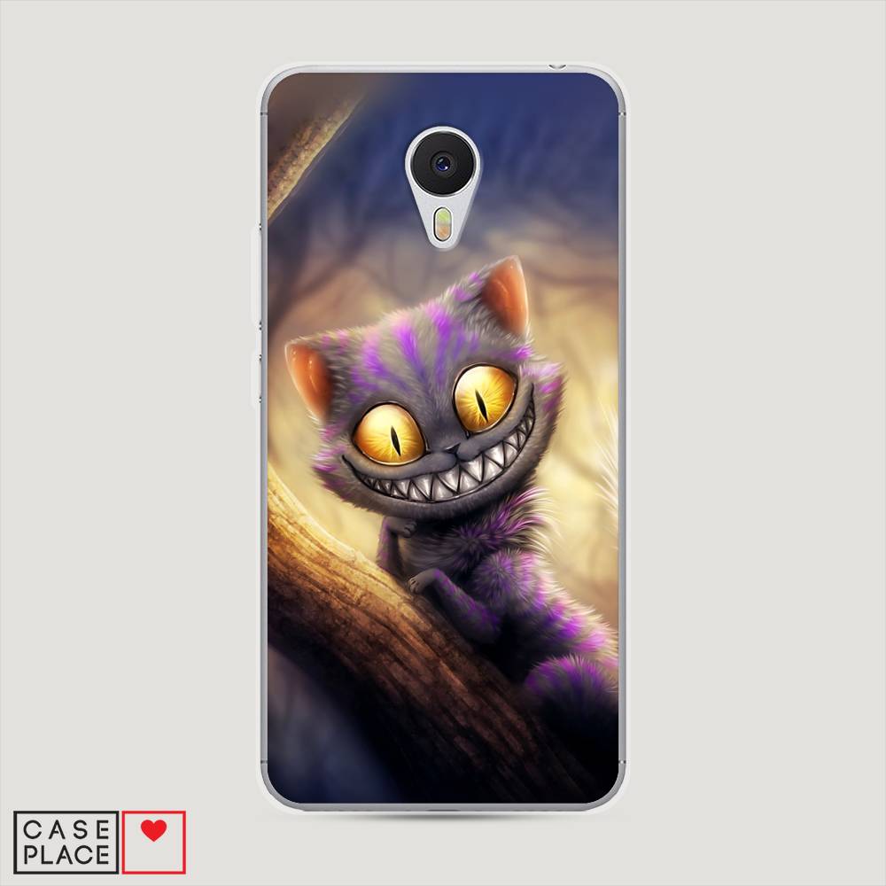 

Чехол Awog на Meizu M3 "Cheshire Cat", Фиолетовый;желтый, 70350-1
