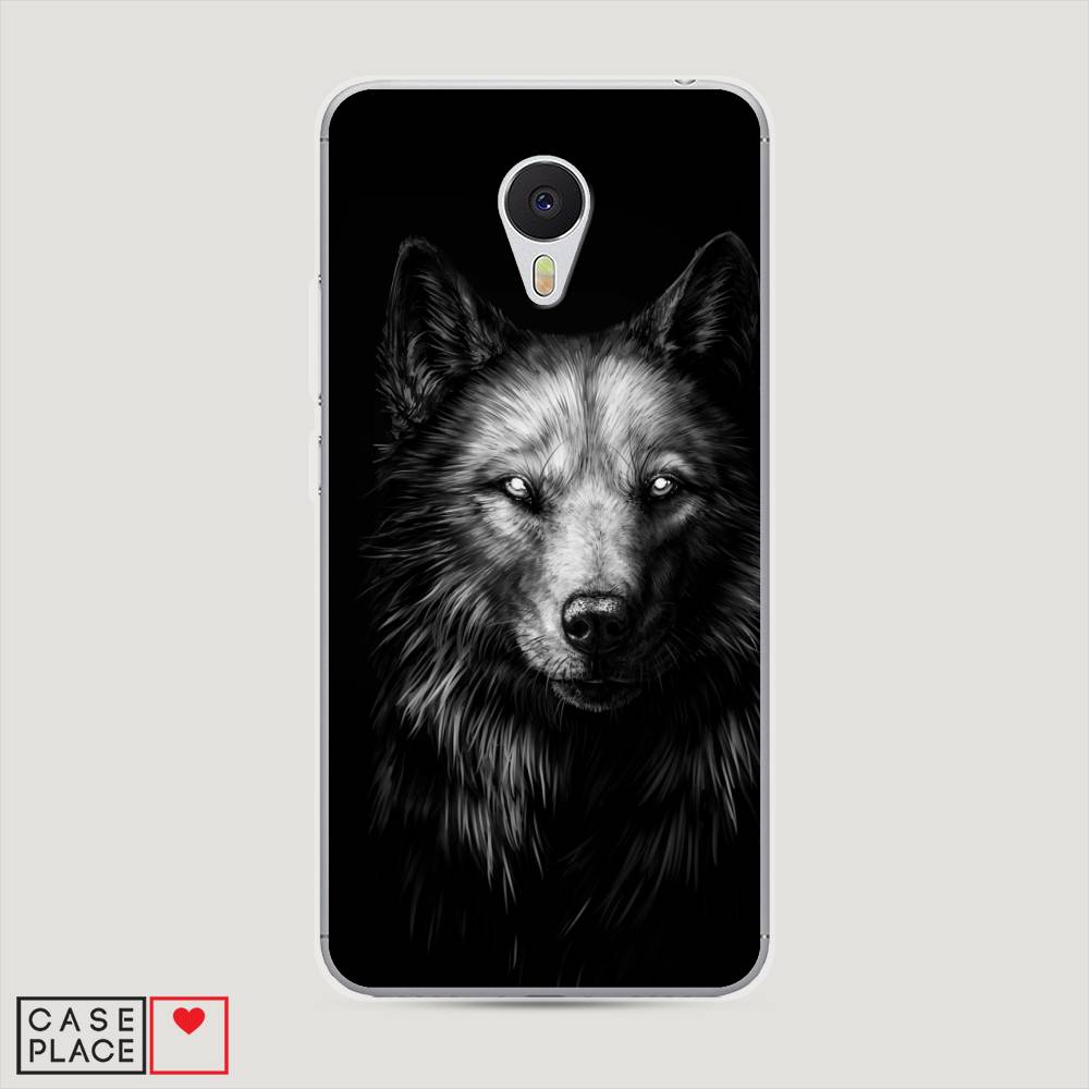 

Чехол Awog на Meizu M3 "Волк черно белый", Серый;бежевый;белый, 70350-1