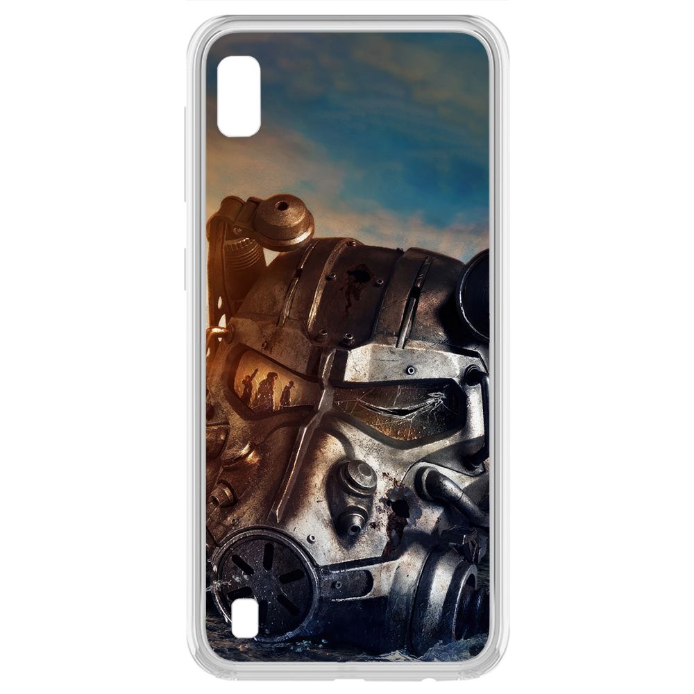 

Чехол-накладка Krutoff Clear Case Фоллаут - Шлем Т-60 для Samsung Galaxy A10 (A105), Прозрачный