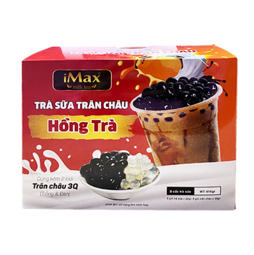 Чай IMAX молочный растворимый черный с тапиокой 8 порций, 416 г