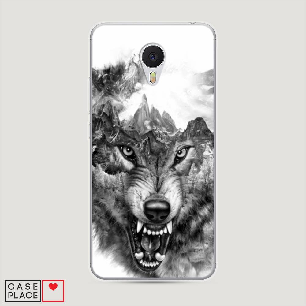 

Чехол Awog "Волк в горах" для Meizu M3, 70350-1