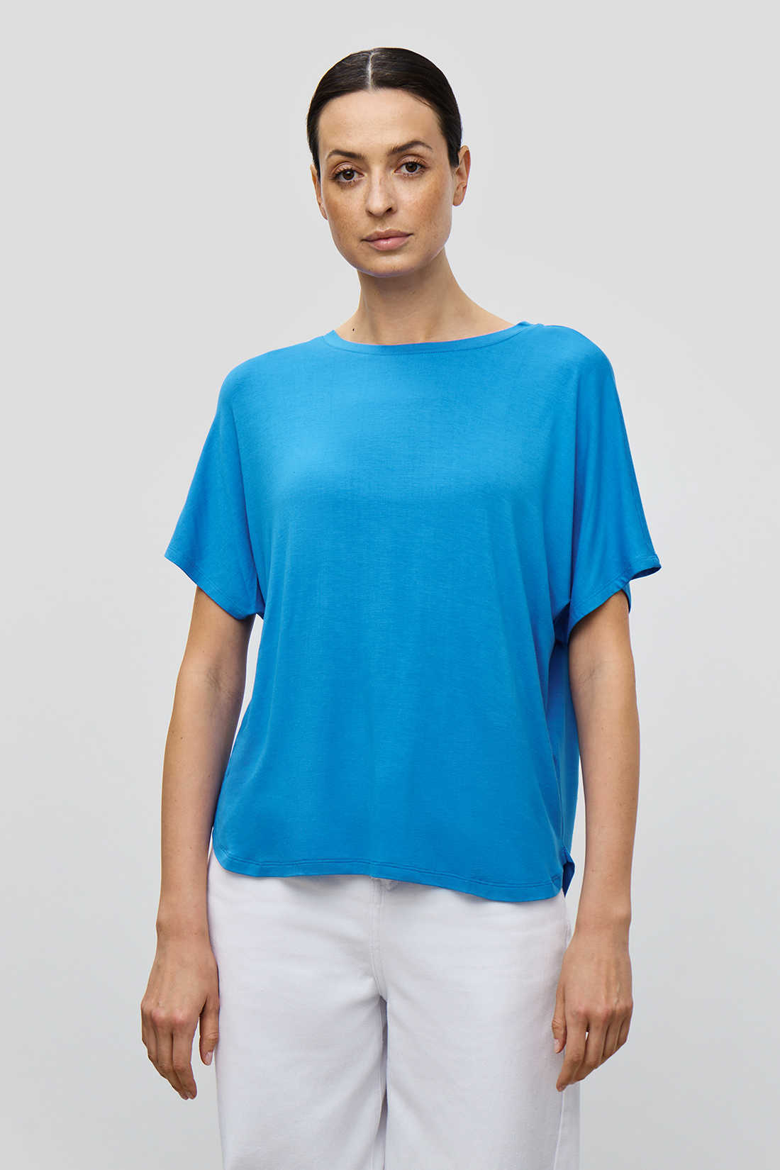 

Футболка женская Baon B2323056 синяя 2XL, Синий, B2323056
