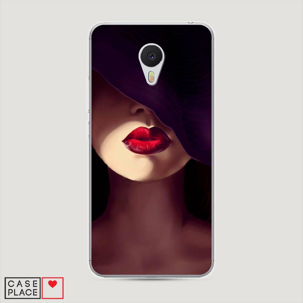 фото Чехол awog "красные губы" для meizu m3