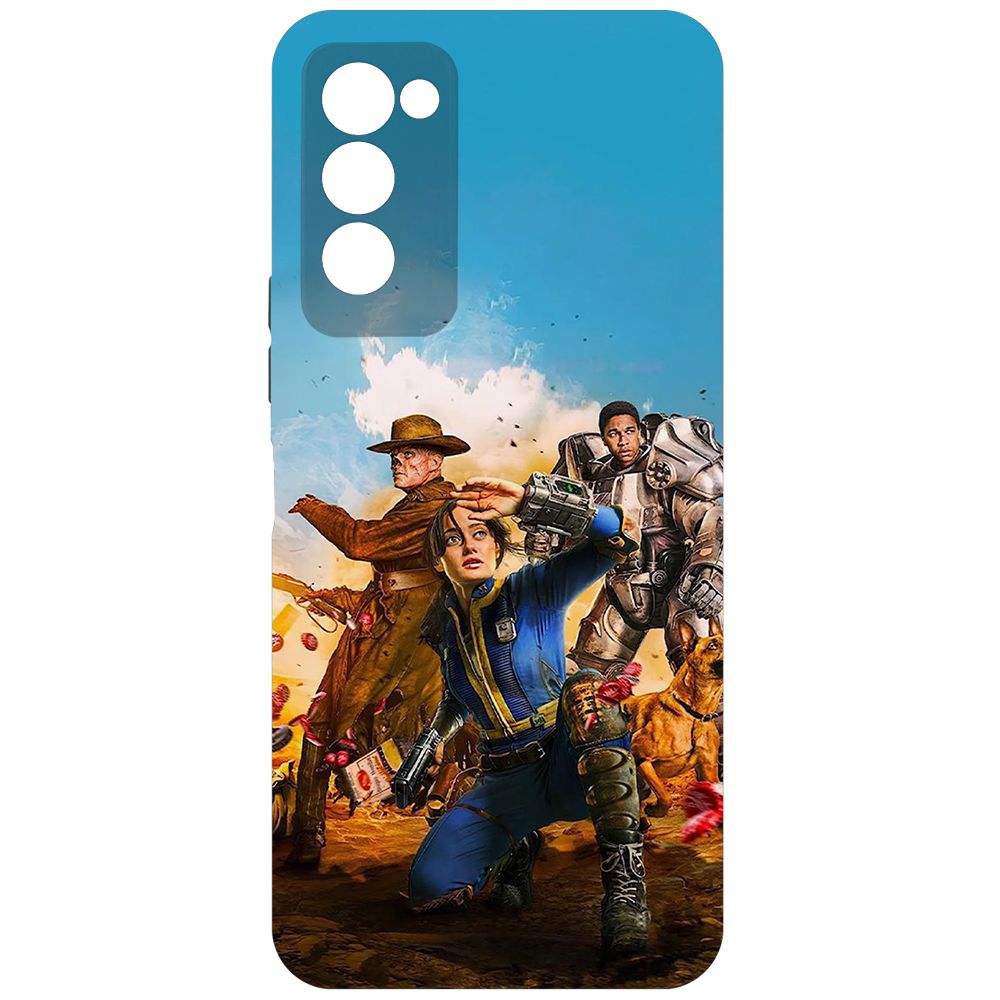 

Чехол-накладка Krutoff Soft Case Фоллаут (Fallout) - Люси, Гуль и Аарон для TECNO Camon 18, Черный