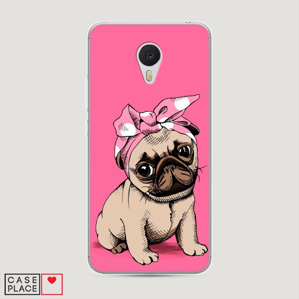 

Чехол Awog на Meizu M3 "Dog Pin-Up", Розовый;бежевый, 70350-2