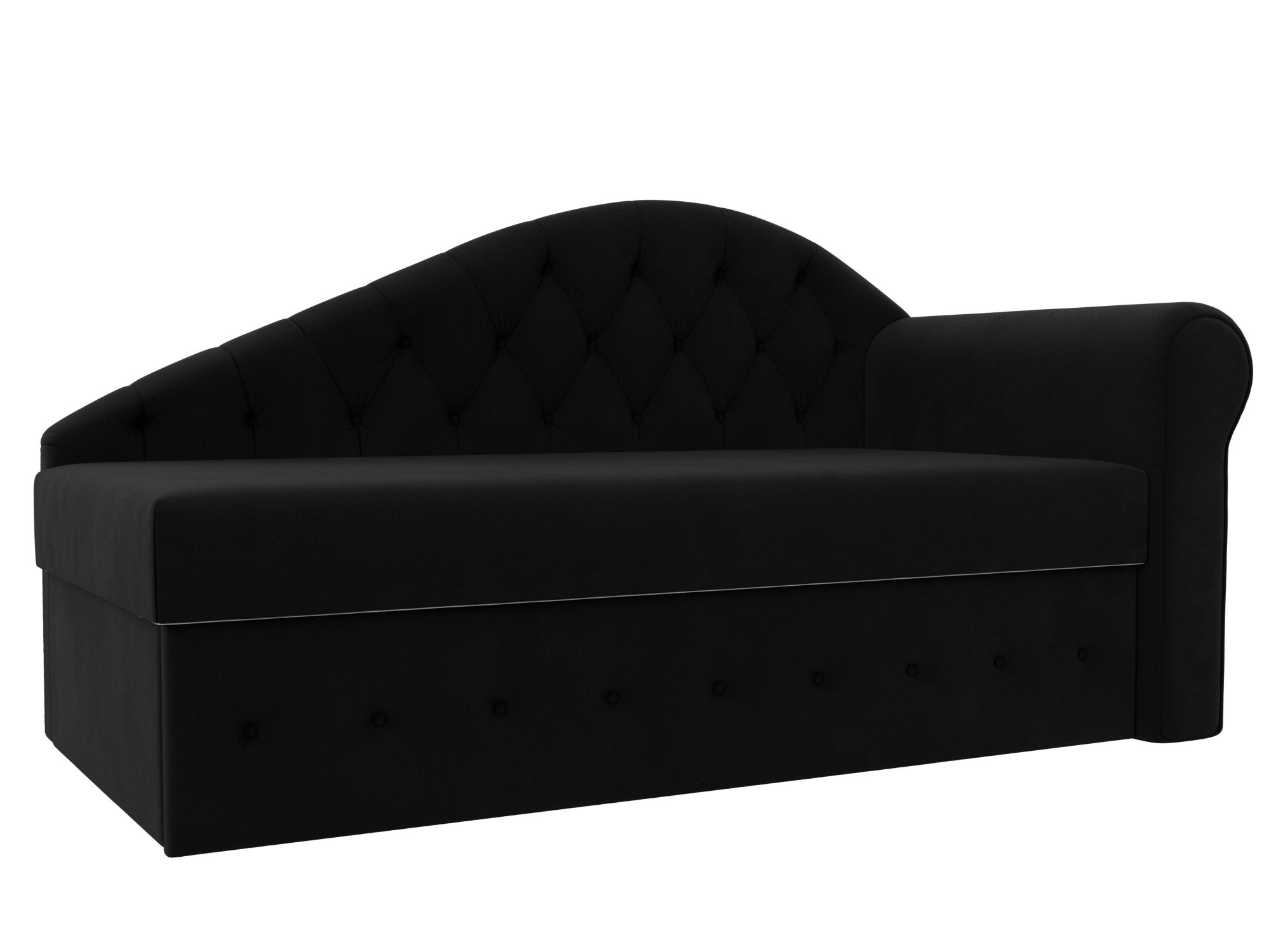 

Тахта Джулия правая микровельвет черный, Тахта Джулия правая