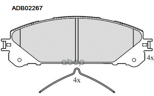 

Тормозные кололки ALLIED NIPPON передние дисковые ADB02267