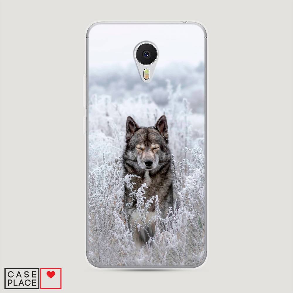 

Чехол Awog на Meizu M3 "Волк в поле", Белый;черный, 70350-1