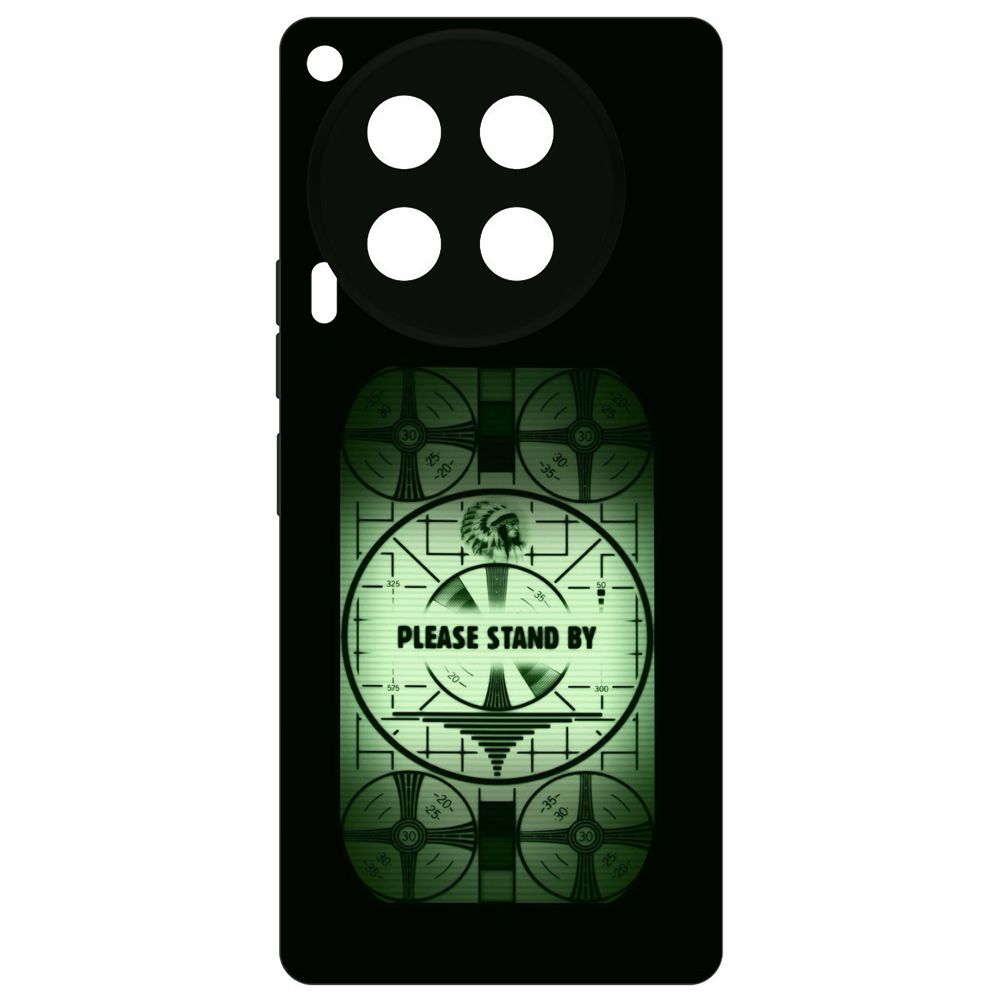

Чехол-накладка Krutoff Soft Case Фоллаут - Пожалуйста, подождите для TECNO Camon 30, Черный