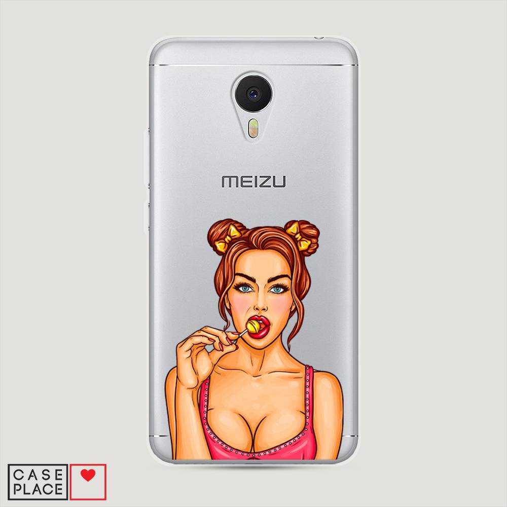 

Чехол Awog на Meizu M3 "Вкусный леденец", Бежевый;коричневый;розовый