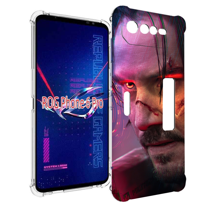 

Чехол MyPads cyberpunk 2077 Джонни Сильверхенд для Asus ROG Phone 6 Pro, Прозрачный, Tocco